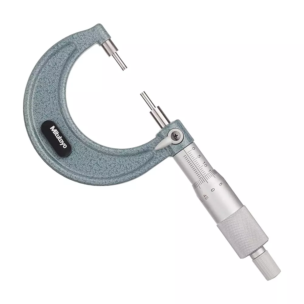 Mitutoyo Outside Micrometer with Ratchet Stop 103 Series 4 - 5 inch (100 - 125 mm) Range, 103-219