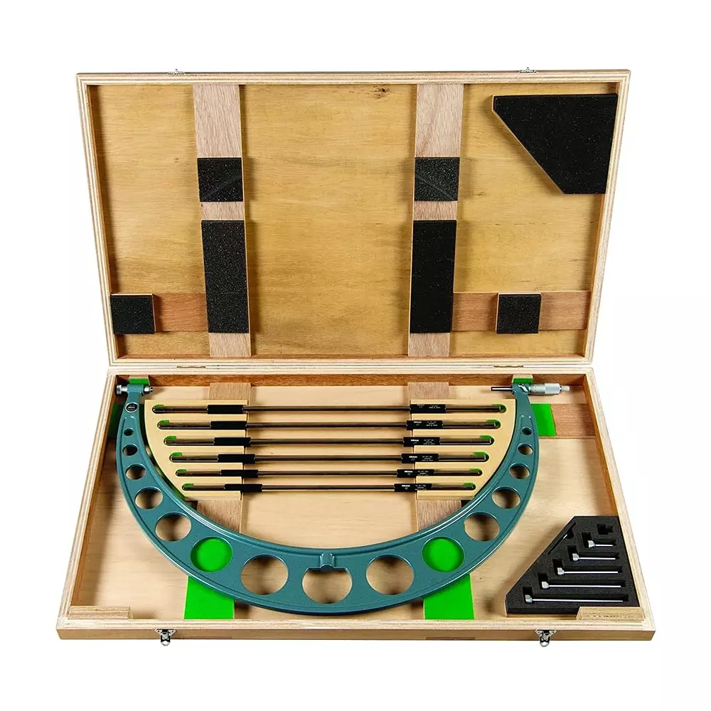 Mitutoyo Interchangeable Anvil Outside Micrometer 104 Series 18 - 24 inch (450 - 600 mm) Range, 104-202