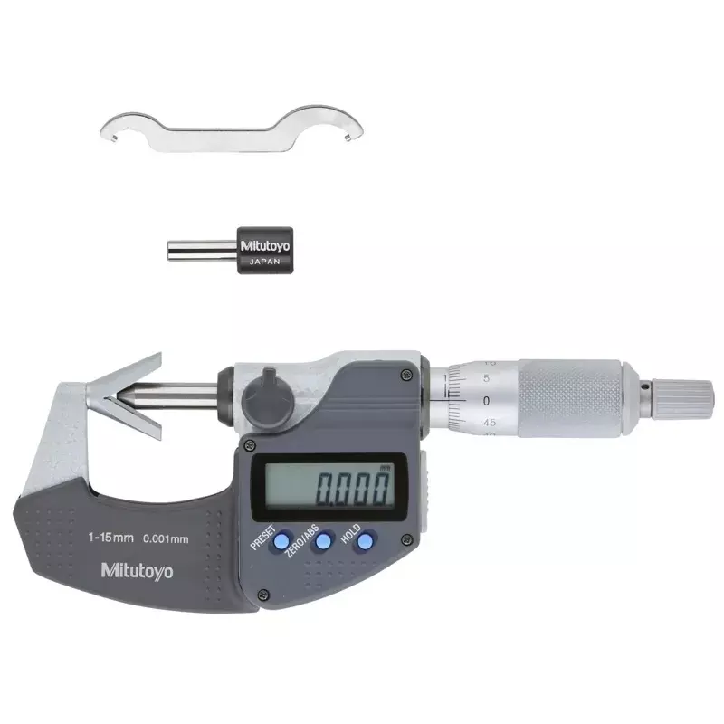Mitutoyo Digimatic V-Anvil Micrometer 314 Series 1 - 15 mm Range, 314-261-30