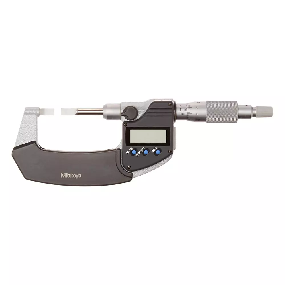 Mitutoyo Non-Rotating Spindle Type Digimatic Blade Micrometer 422 Series 0 - 25 mm Range, 422-230-30