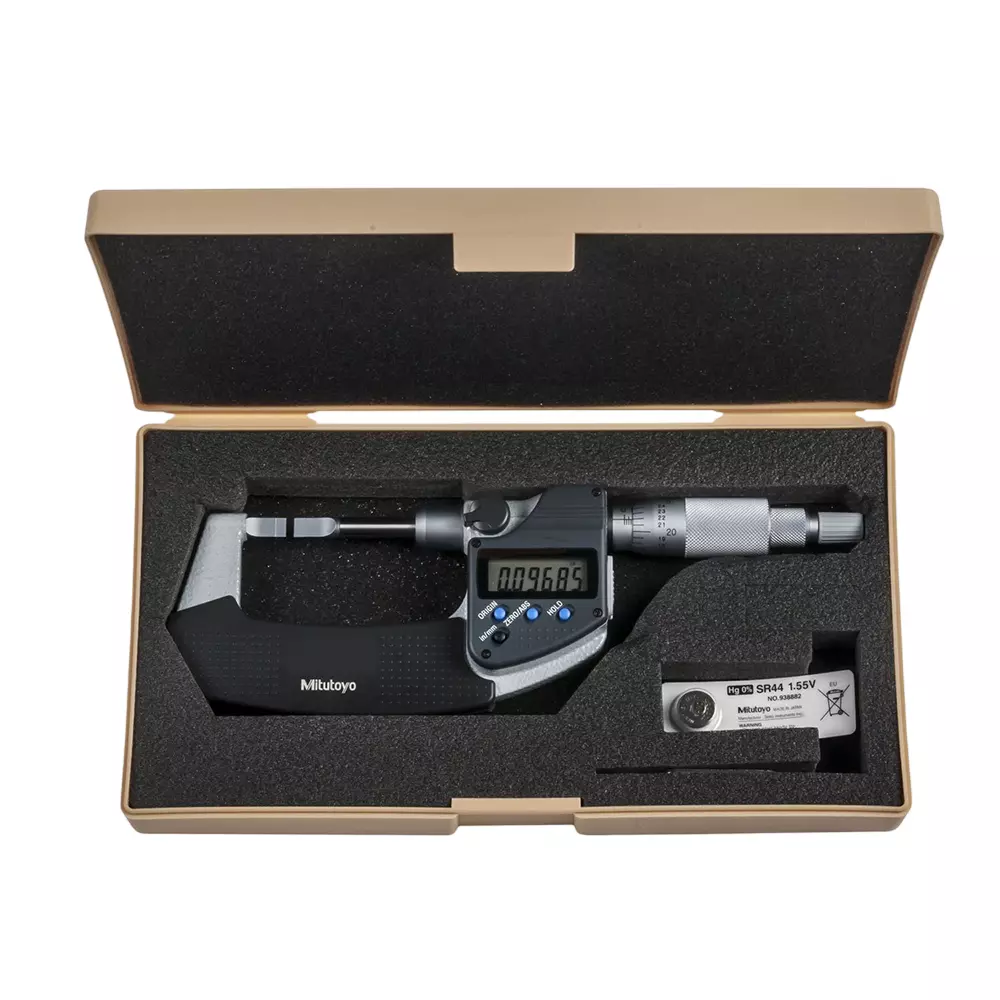 Mitutoyo Non-Rotating Spindle Type Digimatic Blade Micrometer 422 Series 1 - 2 inch (25.4 - 50.8 mm) Range, 422-361-30