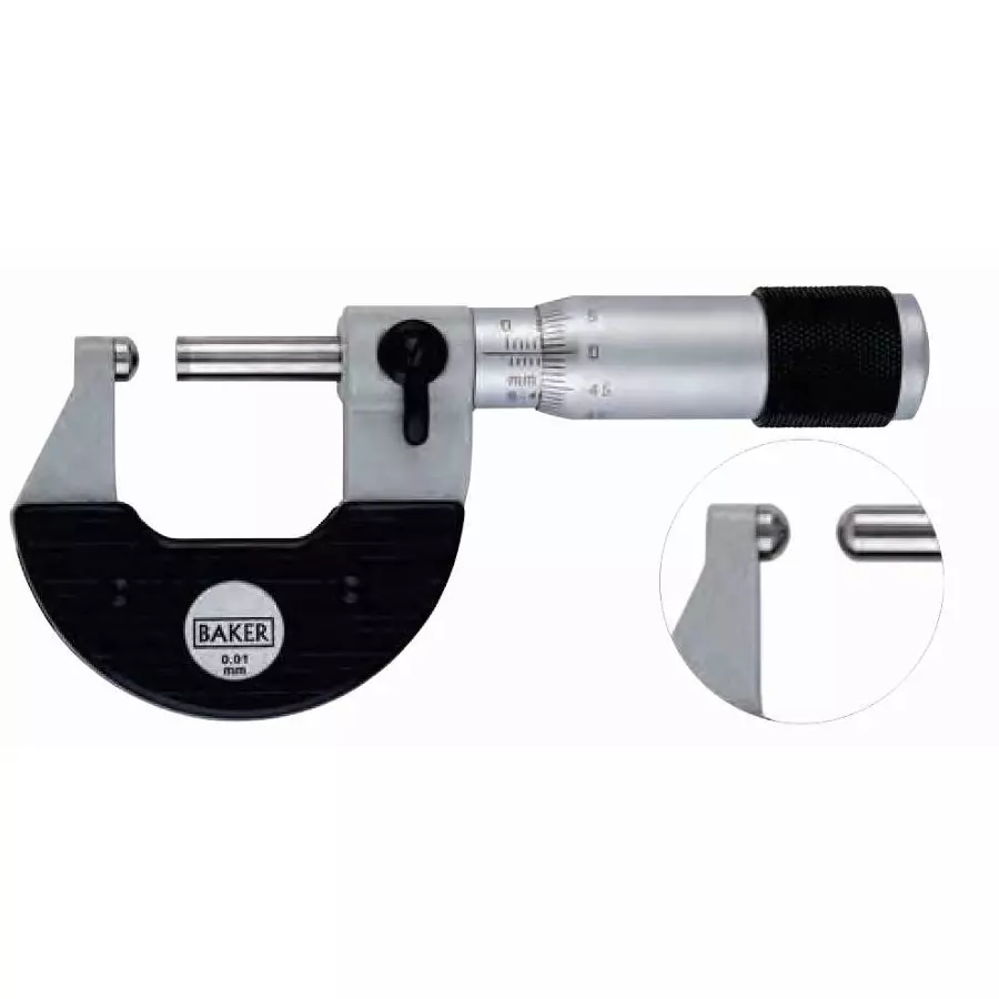 Baker Digital Tube Micrometer 0-25 mm Range 0.001 mm, DMM25-T2
