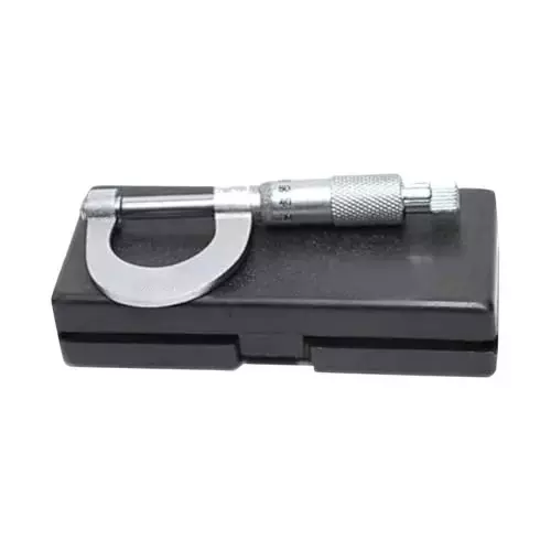 Buyohlic International Economical Outside Micrometer 0-25 mm Range 0.01 mm Graduation, Chrome Plated Finish and Ratchet Stop, R0-VBVF-2SXN