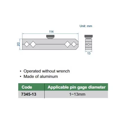 insize-pin-gauge-handle-aluminium-body-114-mm-length-and-13-mm-thickness-7345-13