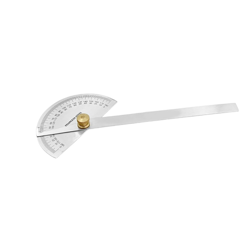 A.D INTERNATIONAL Stainless Steel Degree Protractor with 0° to 180° Measurement Range and High Accuracy, 8B-TKI0-0NO1