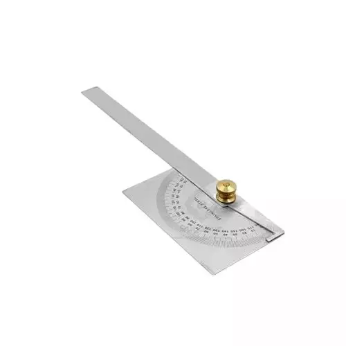 A.D INTERNATIONAL Angle Measure Tool Square Head Protractor with 10 cm Wood Working Ruler and 0 to 180° Measurement Range, 9E-A7QC-MZW2 (Pack of 3)