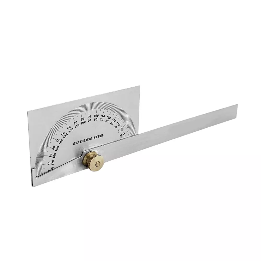 A.D INTERNATIONAL Angle Measure Tool Square Head Protractor with 10 cm Wood Working Ruler and 0 to 180° Measurement Range, 9E-A7QC-MZW2