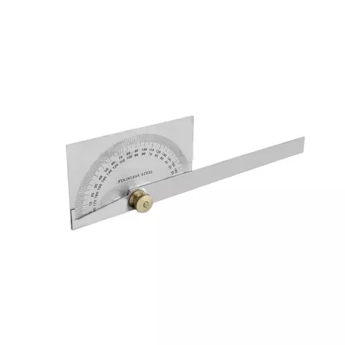 A.D INTERNATIONAL Angle Measure Tool Square Head Protractor with 10 cm Wood Working Ruler and 0 to 180° Measurement Range, 9E-A7QC-MZW2