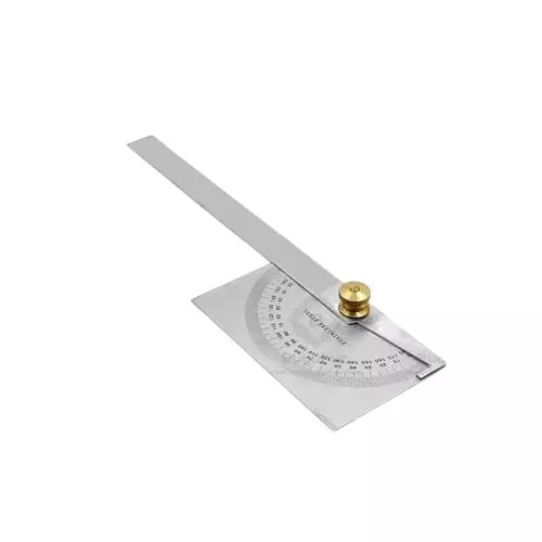 A.D INTERNATIONAL Angle Measure Tool Square Head Protractor with 10 cm Wood Working Ruler and 0 to 180° Measurement Range, 9E-A7QC-MZW2