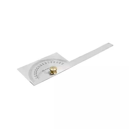 A.D INTERNATIONAL Angle Measure Tool Square Head Protractor with 10 cm Wood Working Ruler and 0 to 180° Measurement Range, 9E-A7QC-MZW2