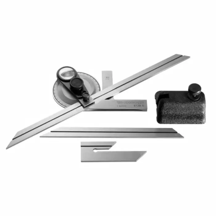 Facom 360Â°VernierBevel Precision Protractor, 315 mm Stainless Steel Blade, 813B.S