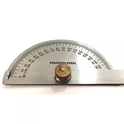 Assorts Degree Protractor Stainless Steel 150 mm (6 Inch) Depth 88.9x50 mm