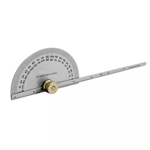 A.D INTERNATIONAL Stainless Steel Degree cum Depth Protractor with 0° to 180° Measurement Range and High Accuracy, X7-CO6X-XRPJ (Pack of 3)