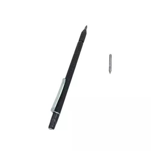 A.D INTERNATIONAL Carbide Pen Point Tip Scriber Pen with Extra Tip Black Color and Compact Design, 60-CP-101 (Pack of 3)