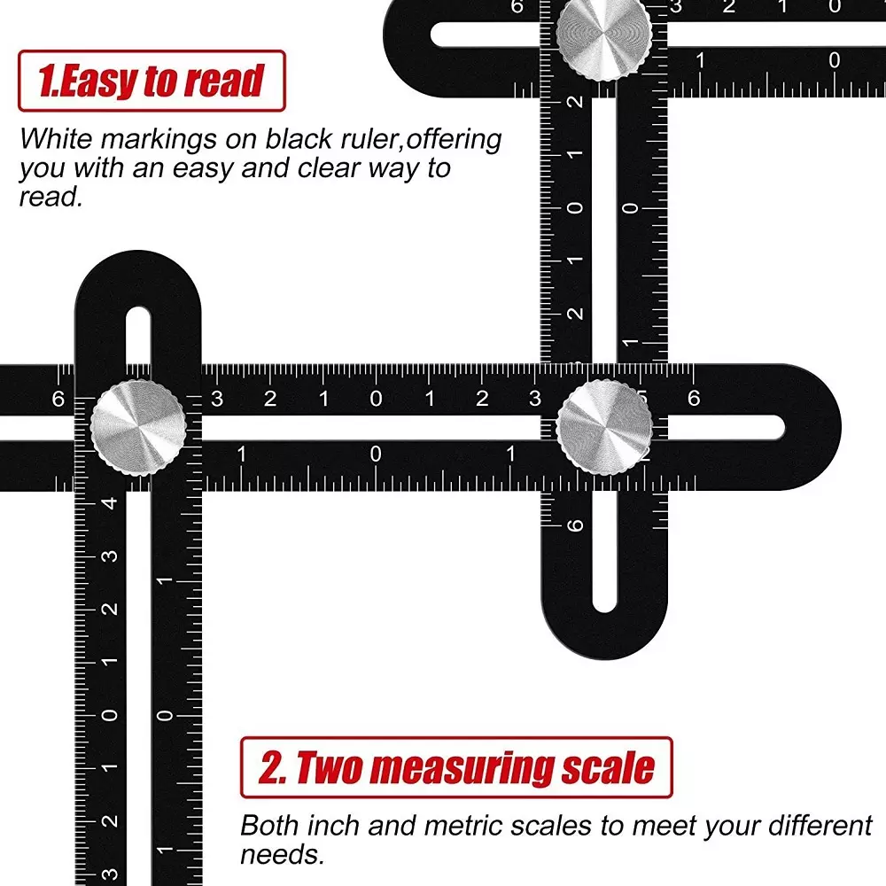 Sherni Hole Marking Gauge 30 cm Shaft Length Aluminium 6 Folds