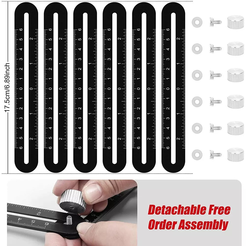 Sherni Hole Marking Gauge 30 cm Shaft Length Aluminium 6 Folds