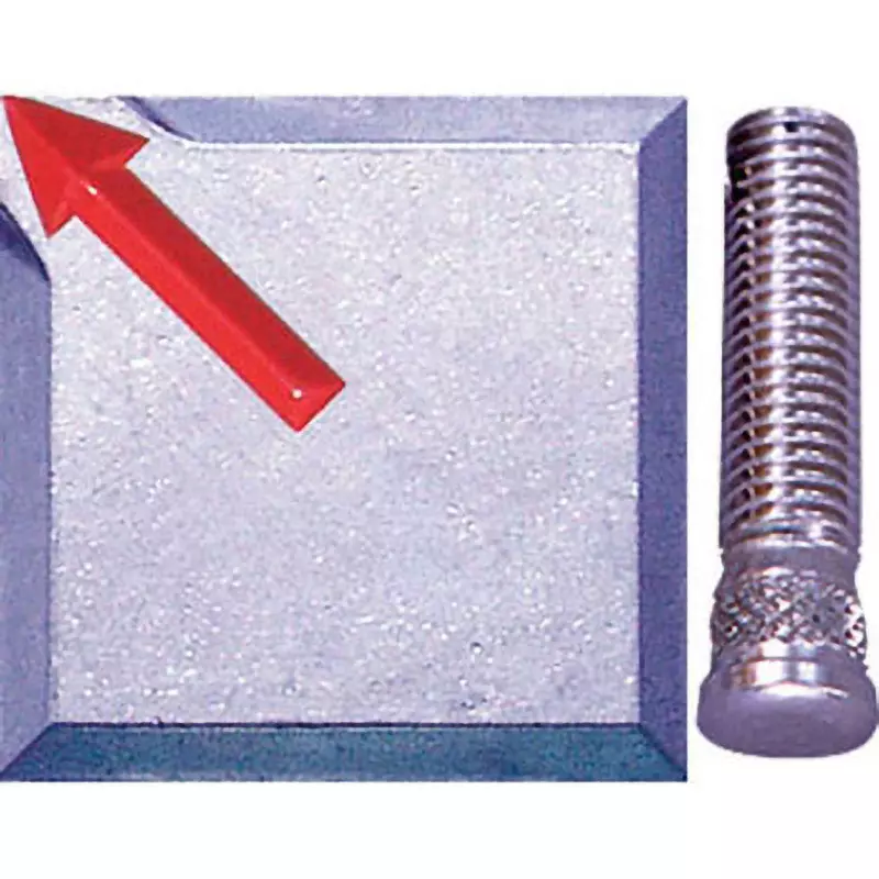 STS Marking Plate Diagonal arrow (half-up) Display Items M10 Bolt type 50 x50 x52.5 LxWxh(mm), SU19 (Pack of 4)