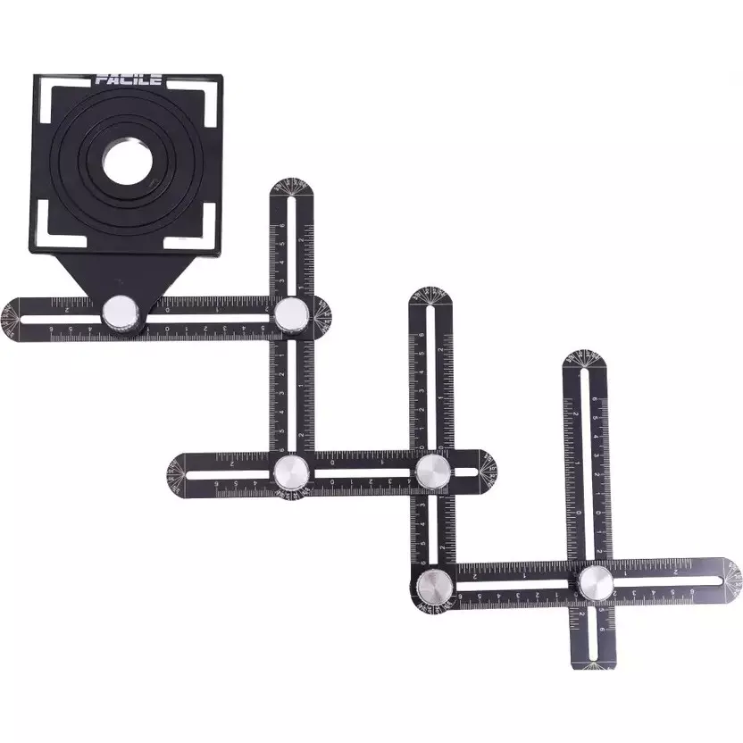 Facile Multi Angle Measuring Tile Hole Maker Aluminum Alloy 30 cm Shaft Length for Industrial Use