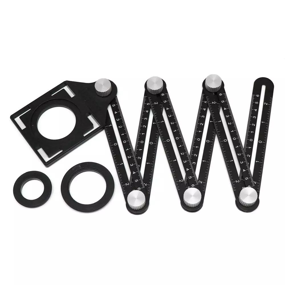 Facile Multi Angle Measuring Tile Hole Maker Aluminum Alloy 30 cm Shaft Length for Industrial Use