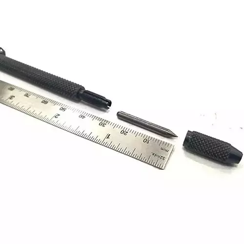 Buyohlic International Scriber Craft Tool Knurled Body 27 mm Tungsten Carbide Pen Point Tip and 135 mm Overall Length, XI-9EWM-EKOH