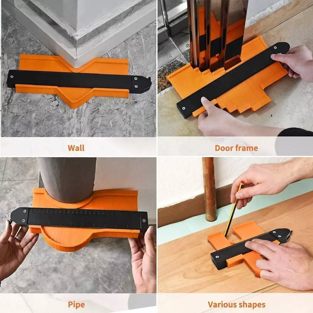 NIKTION Contour Gauge Duplicator Tool 27.5 cm Shaft Length ABS For All Kinds Of Woodworking, Flooring, Tiles, Mounting Glass, Etc.