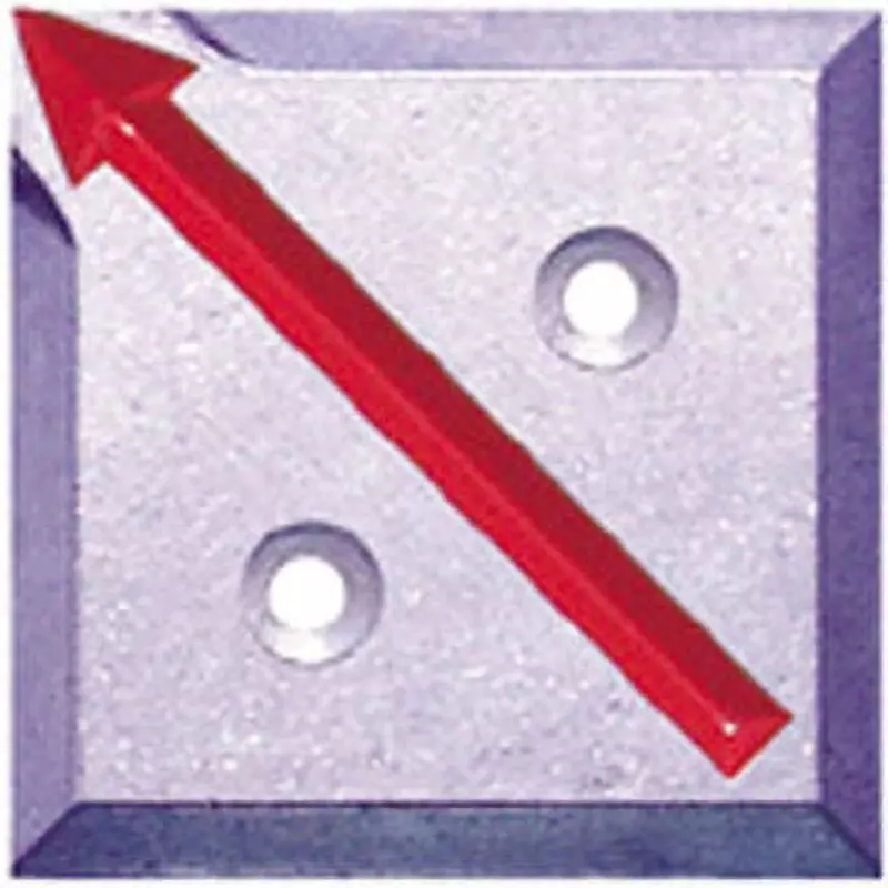 STS Marking Plate For pasting Specifications Diagonal arrow Display Items 2 Number of Holes, SH42 (Pack of 10)