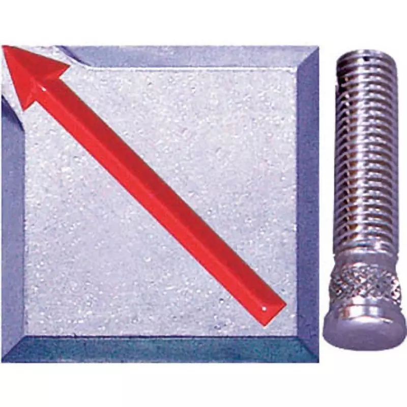 STS Marking Plate Diagonal arrow Display Items M10 Bolt type 50 x50 x52.5 LxWxh(mm), SU9 (Pack of 4)