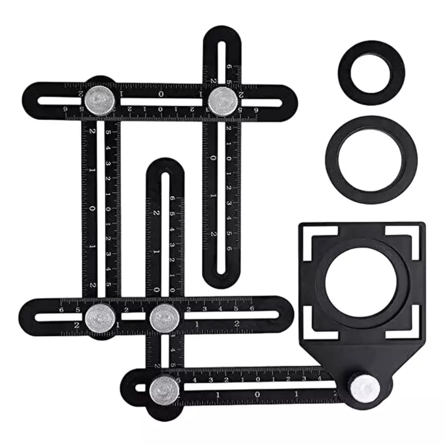 GENERIC Magnetic Multi-Angle Measuring Device Black 120 cm Length Plastic & Steel Hand Grip for Home & Professional Use,