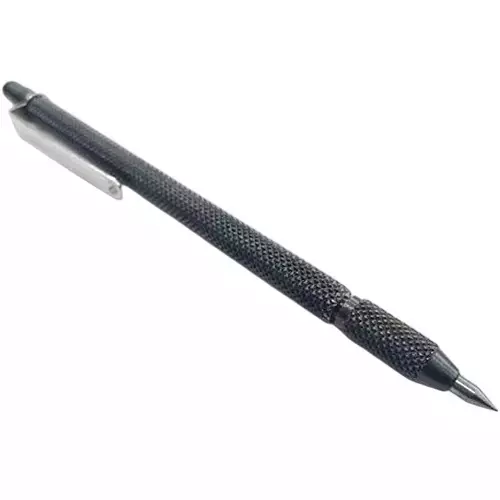 A.D INTERNATIONAL Scriber Craft Tool Knurled Body 27 mm Tungsten Carbide Pen Point Tip and 135 mm Overall Length, 77-9AYN-77QU (Pack of 3)