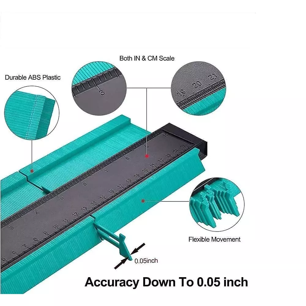 HBD SALES Contour Gauge Duplicator 12 cm (4.7 inch) Shaft Length Plastic