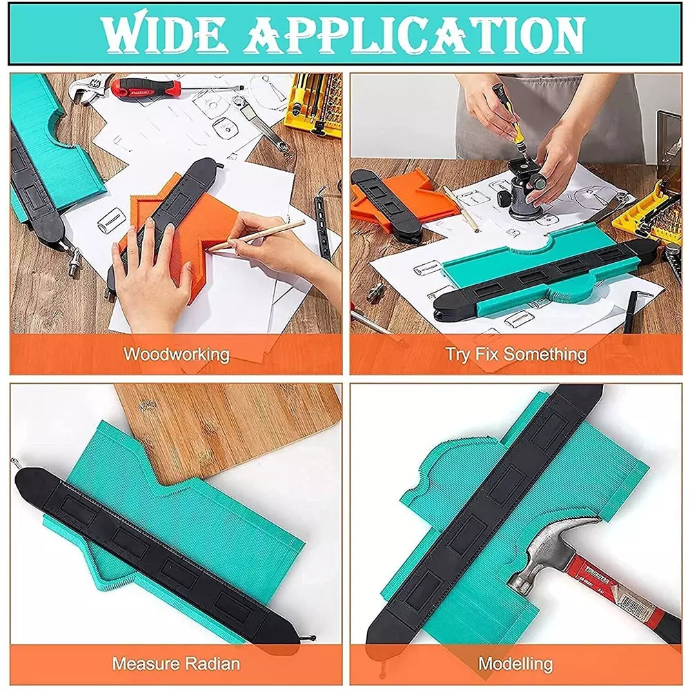HBD SALES Contour Gauge Duplicator 12 cm (4.7 inch) Shaft Length Plastic