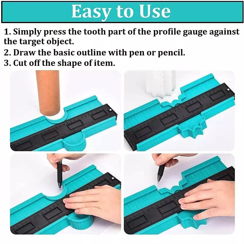 HBD SALES Contour Gauge Duplicator 12 cm (4.7 inch) Shaft Length Plastic