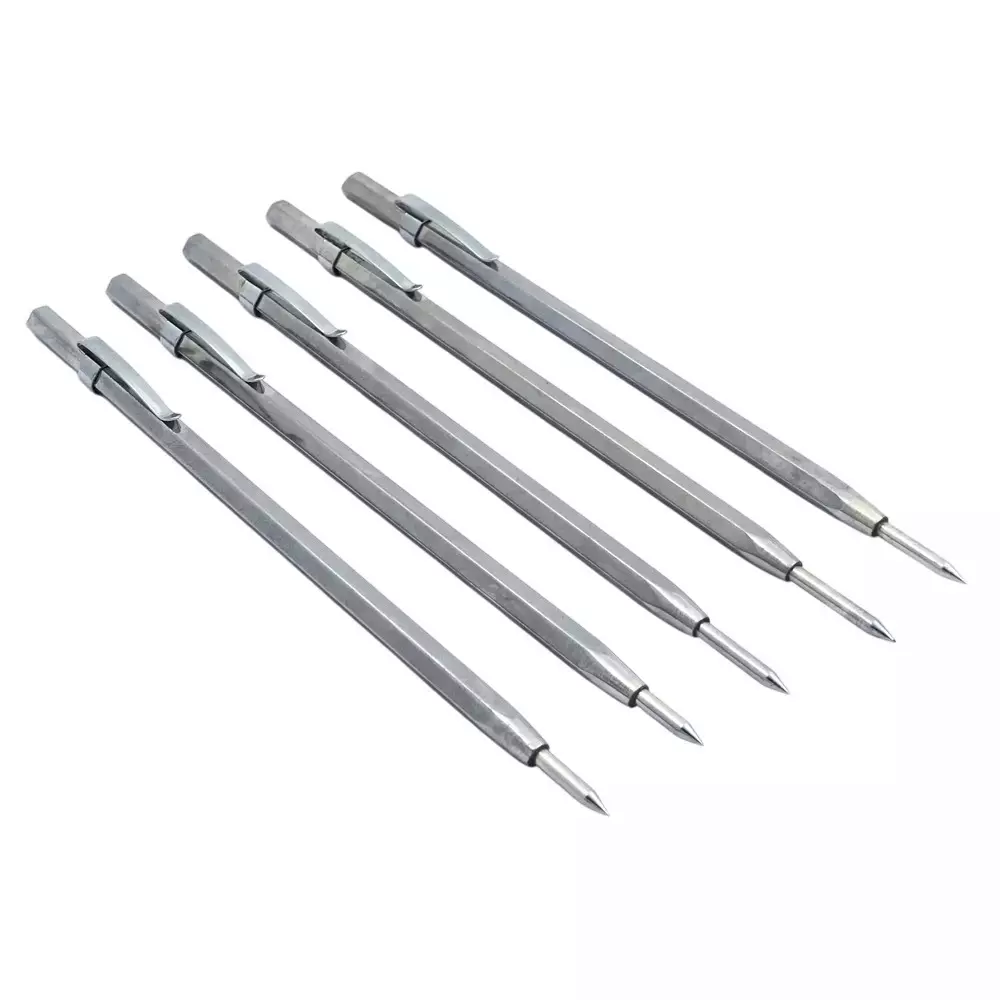 Buyohlic International Machinist's Engraving Pen Scriber with Tungsten Carbide Tip and 150 mm Overall Length, IC-8V80-L495 (Pack of 5)