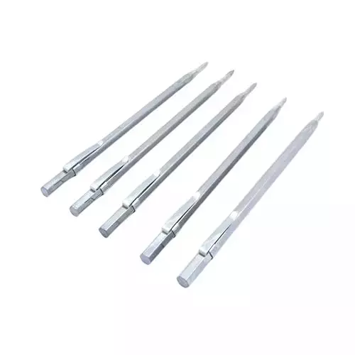Buyohlic International Machinist's Engraving Pen Scriber with Tungsten Carbide Tip and 150 mm Overall Length, IC-8V80-L495 (Pack of 5)