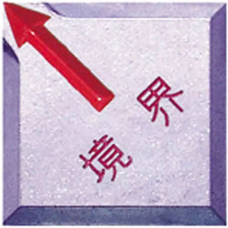 STS Marking Plate For pasting Specifications Diagonal arrow (half upper boundary) Display Items Pear Number of Holes, SH14K (Pack of 10)
