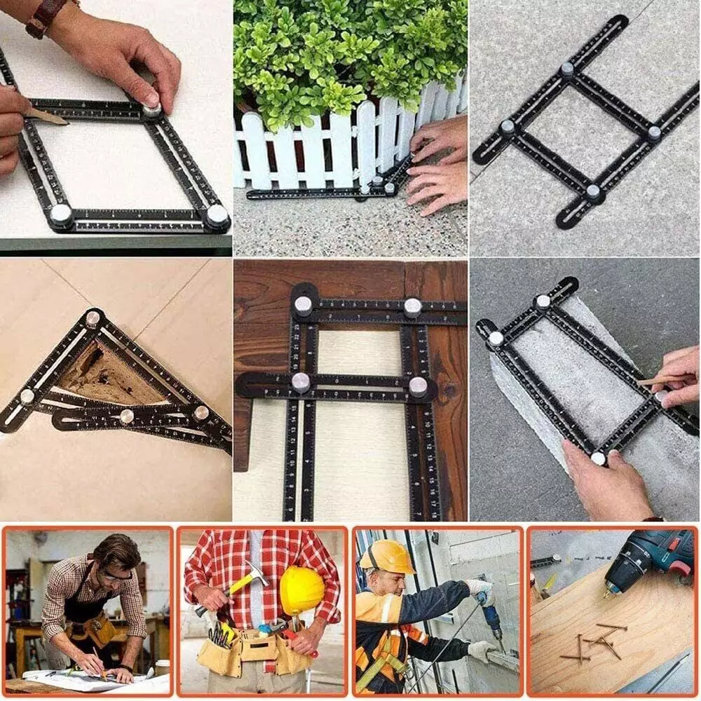 GETANYWAY Hole Maker Marking Gauge 30 cm (11.8 inch) Shaft Length Aluminum Black