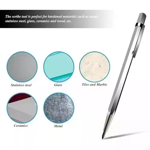 Buyohlic International Machinist's Engraving Pen Scriber with Tungsten Carbide Tip and 150 mm Overall Length, JB-LQVR-P1UP (Pack of 3)