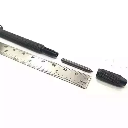 Buyohlic International Scriber Craft Tool Knurled Body 27 mm Tungsten Carbide Pen Point Tip and 135 mm Overall Length, 77-9AYN-77QU (Pack of 3)