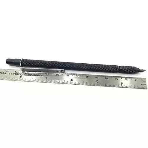 Buyohlic International Scriber Craft Tool Knurled Body 27 mm Tungsten Carbide Pen Point Tip and 135 mm Overall Length, 77-9AYN-77QU (Pack of 3)