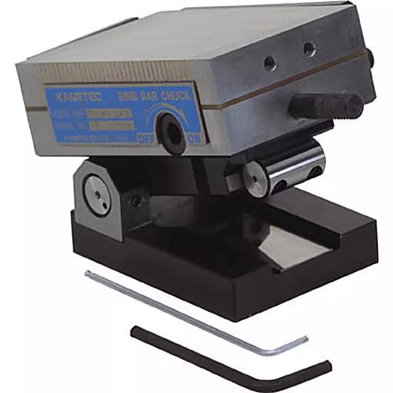 KANETEC Permanent Magnet Sine Bar Chuck Height at maximum elevation: 114 Tilt angle: -5 ° to 45 °, SBPR713SB