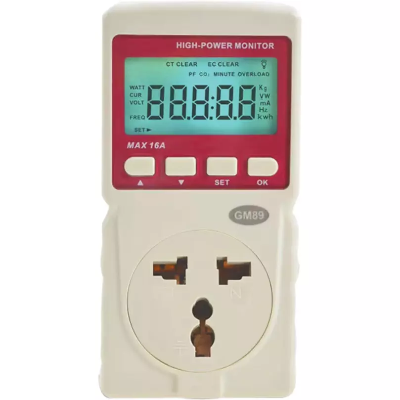 Bitstrong Watt Checker <sub>CO2</sub> emission range: 0.00–9999 kg, Power factor range: 0.001–1.000, Energy pulse, BS-GM89