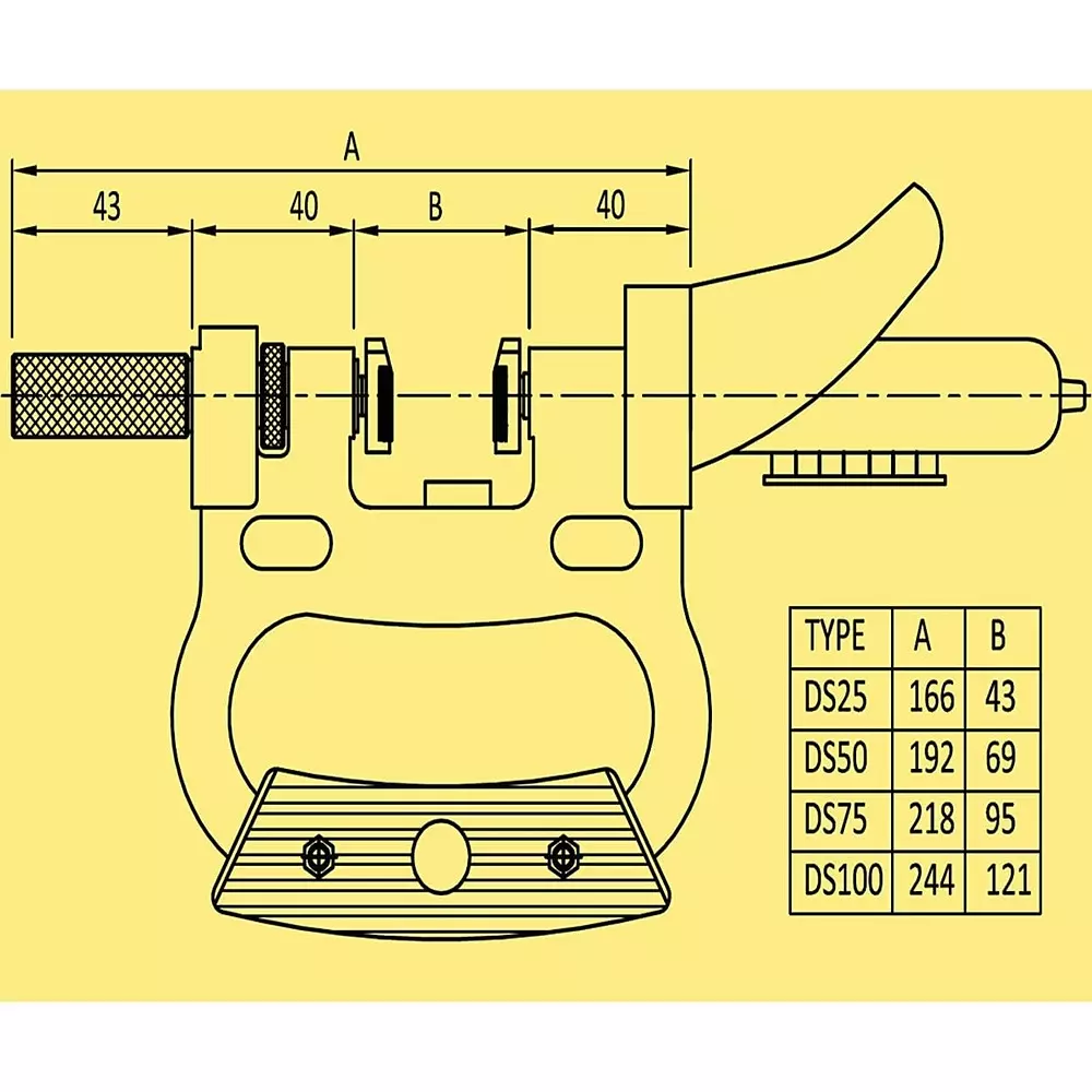 Baker Dial Snap Gauge 150-175 mm Range, DS175