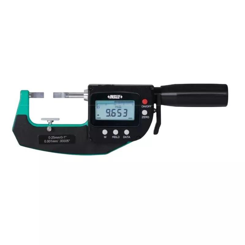 Insize Digital Blade Micrometer Snap Gauge B Type 25-50 mm Range, 2 µm Accuracy and 0.001 mm Resolution, 3352-502WL