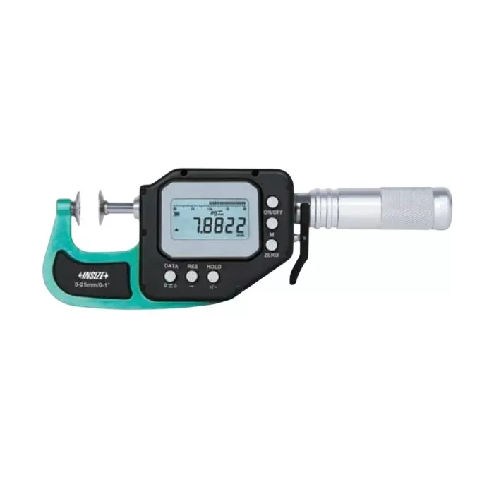 Insize Digital Disk Micrometer Snap Gauge 25-50 mm Range, 4 µm Accuracy and 1 µm Repeatability, 3353-50AWL
