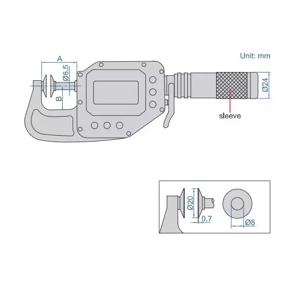 insize-digital-disk-micrometer-snap-gauge-75-100-mm-range-5-m-accuracy-and-1-m-repeatability-3353-100awl