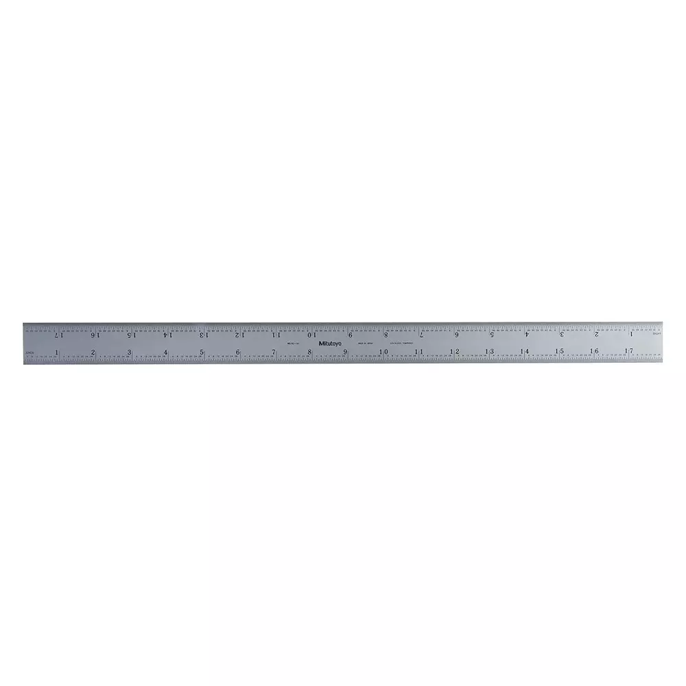 Mitutoyo Steel Ruler 18 inch x 450 mm Silver, 182-145