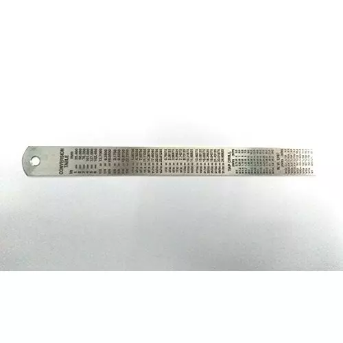 Assorts Dual Side Marking Steel Ruler Stainless Steel 150 mm (6 Inch) (Pack of 3)
