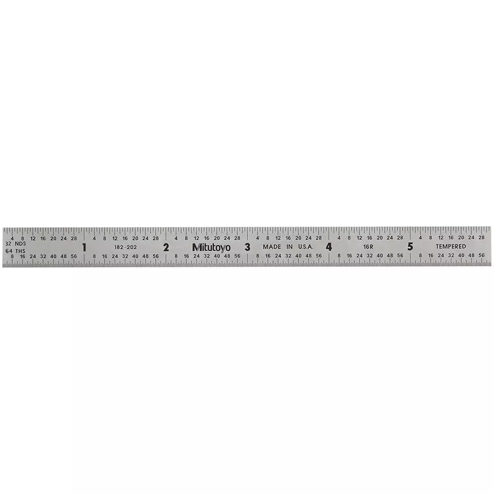 Mitutoyo Steel Ruler 6 inch (16R) Silver, 182-202