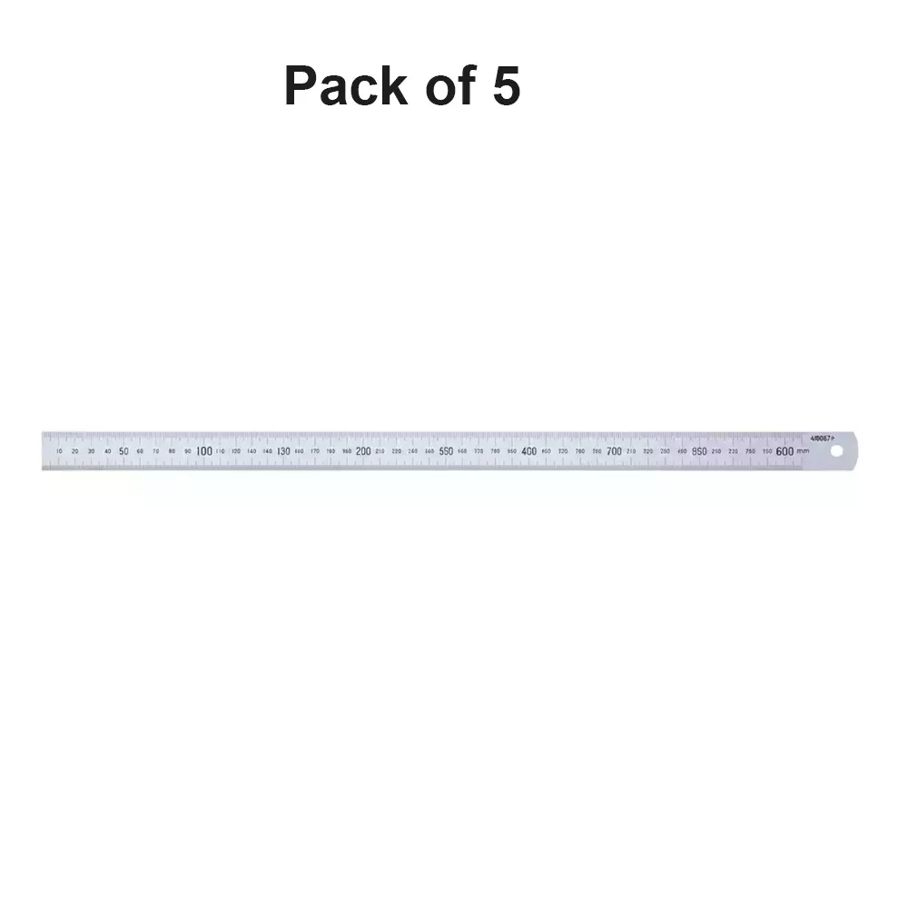 insize-steel-ruler-scale-economic-type-600-mm-24-inch-range-7110-600a-bag-of-5-pcs