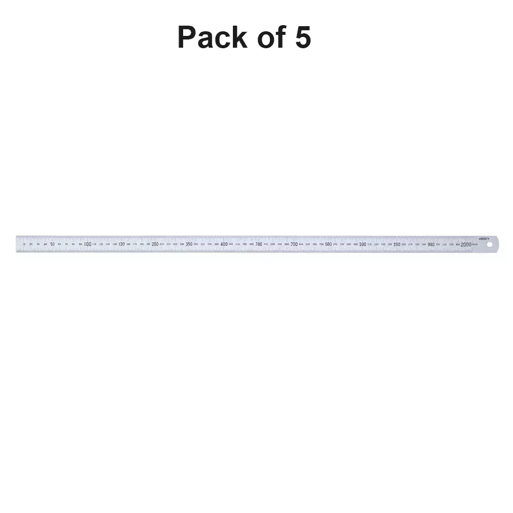 insize-steel-ruler-scale-economic-type-2000-mm-80-inch-range-7110-2000a-bag-of-5-pcs